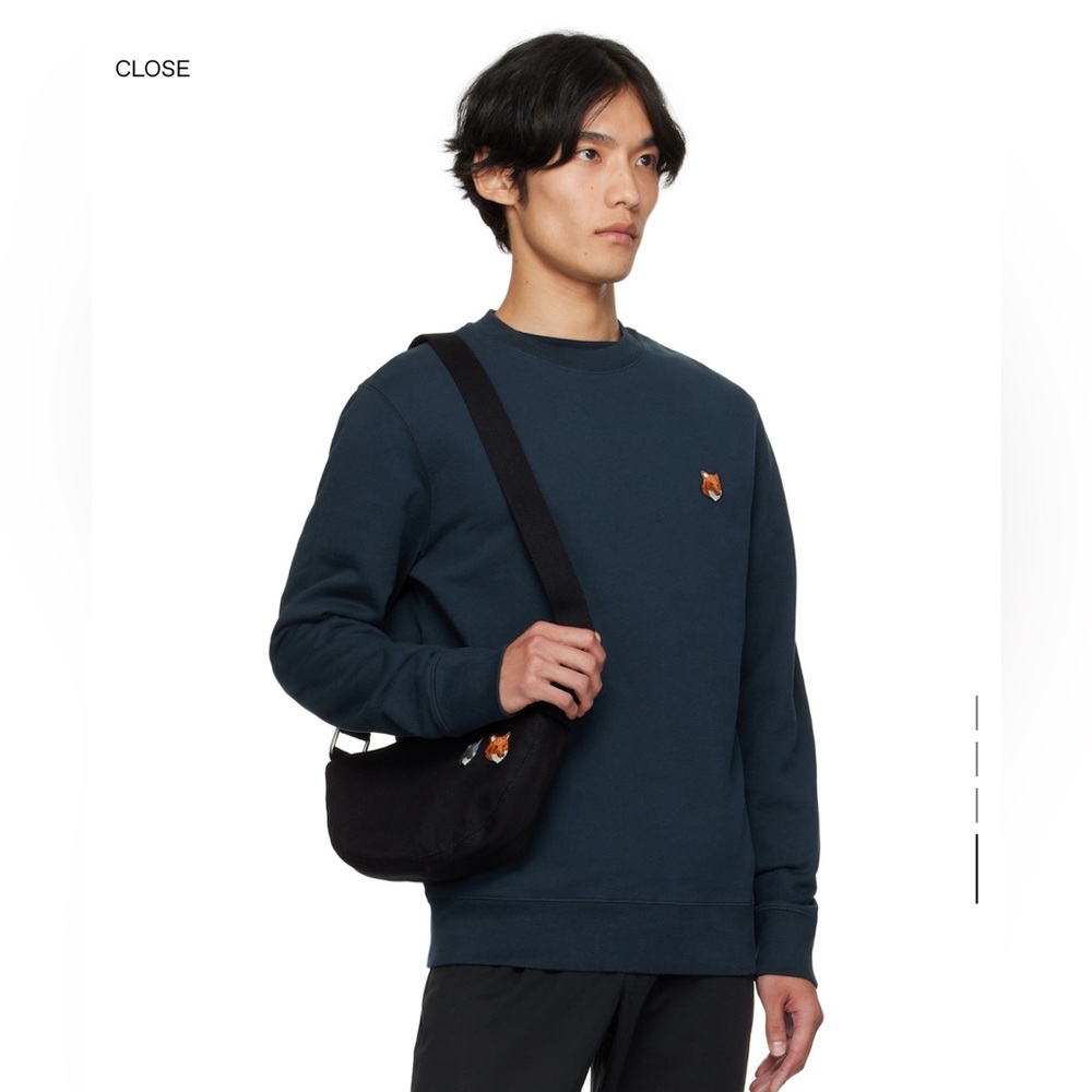 MAISON KITSUNÉ Black Double Fox Head Pouch - Picture 7 of 7